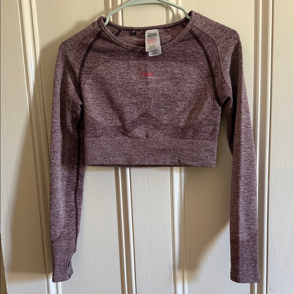 Gymshark Women's Purple Long Sleeve Crop Top